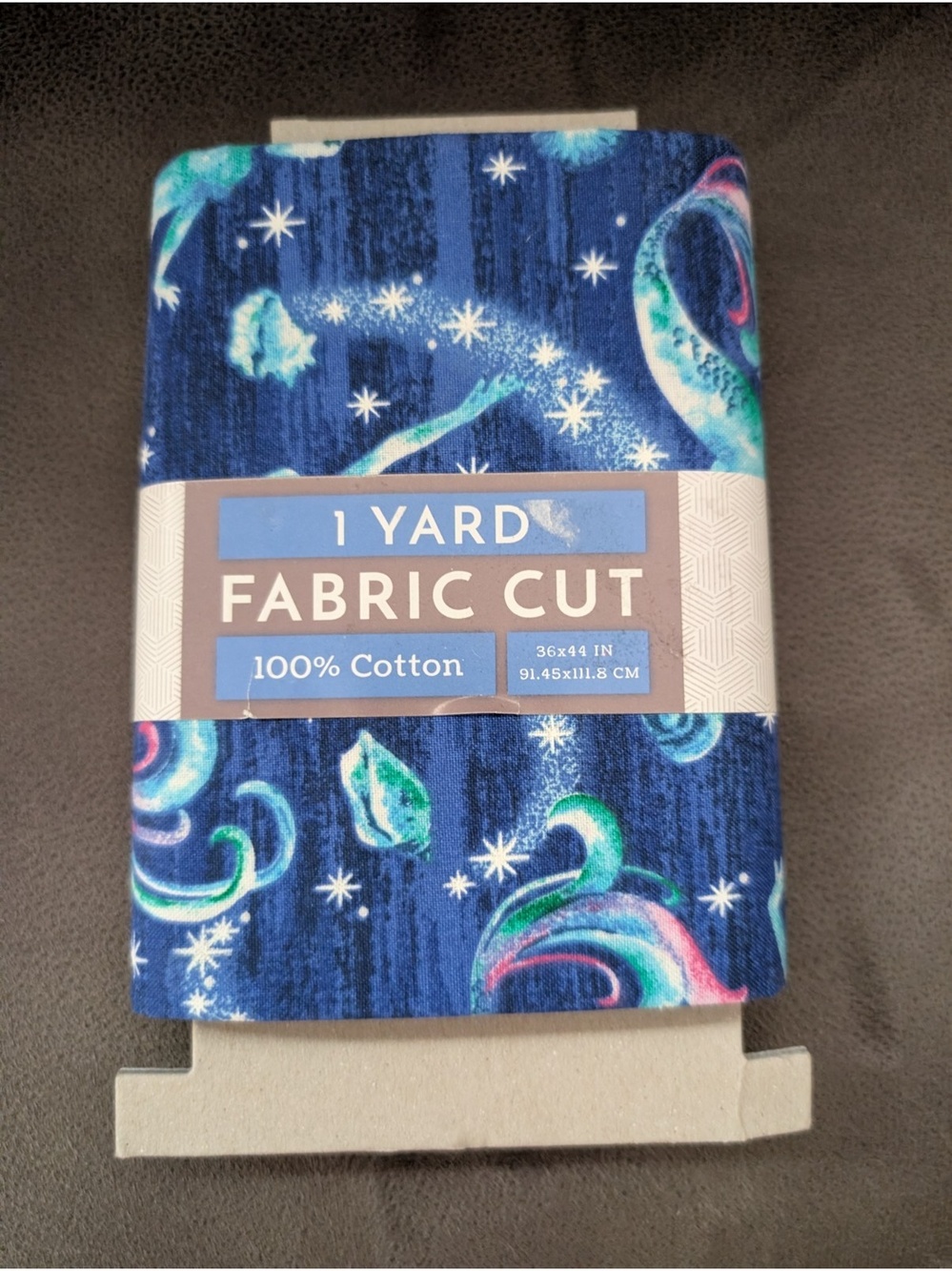 Mermaid Ocean Stars Cotton Fabric 1 Yard Cut 36x44 Quilting Sewing Crafts Blue